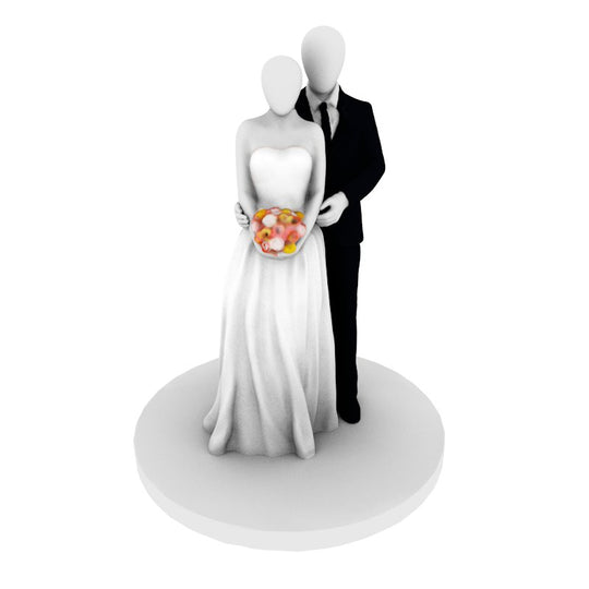 Together Forever Chic Custom Wedding Cake Topper Figure – FigurMe