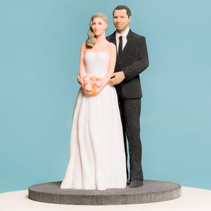 Together Forever Chic Wedding Cake Topper Figure